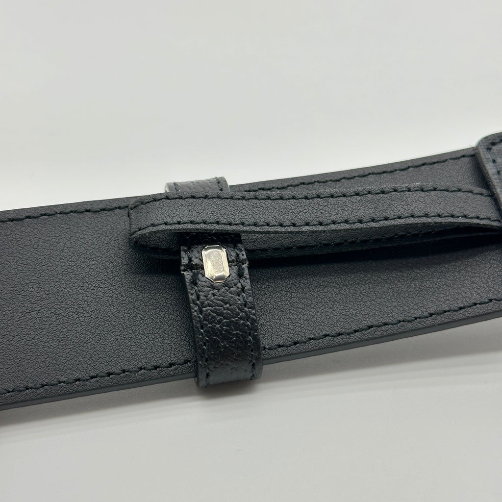gucci gg supreme leather belt black