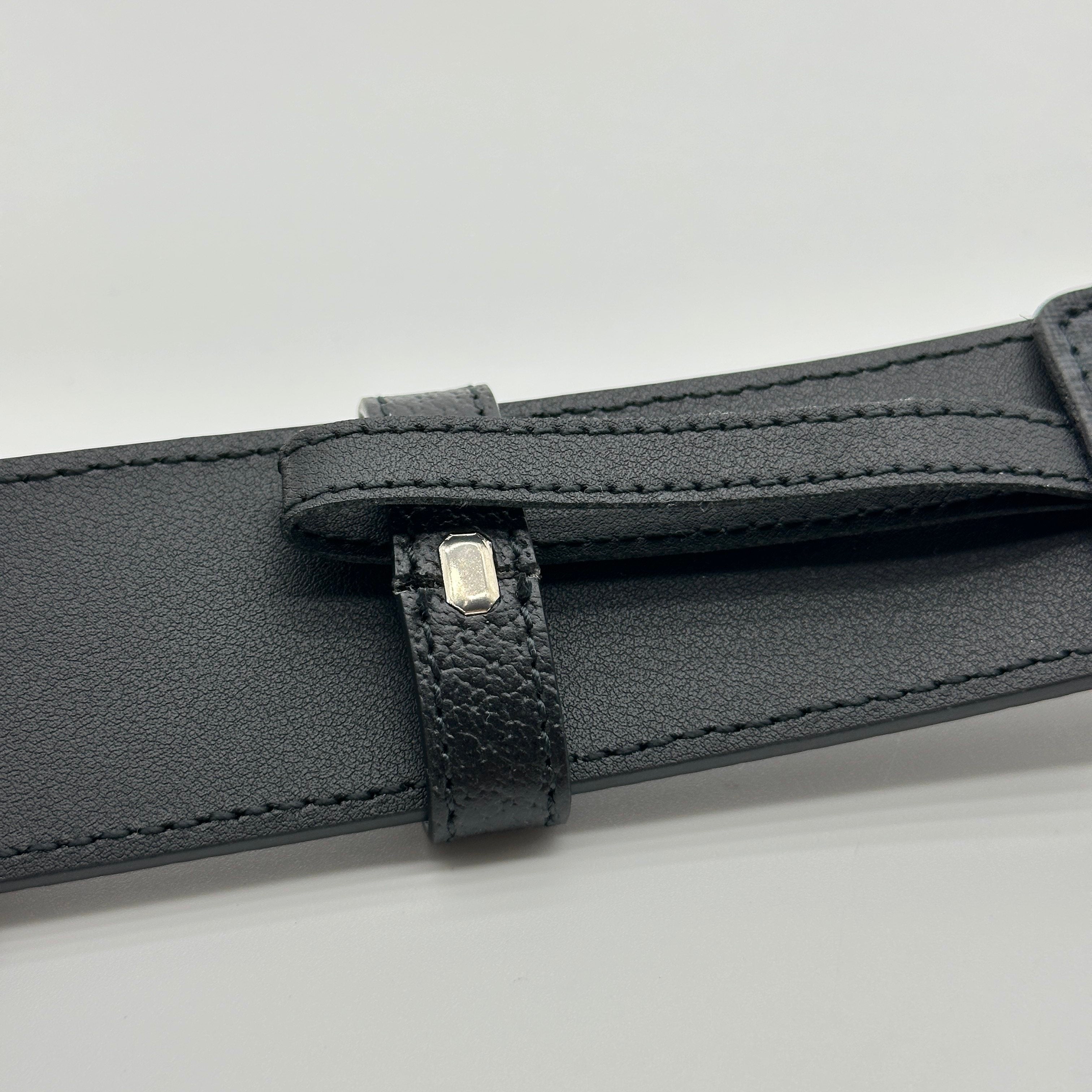 gucci gg supreme leather belt black