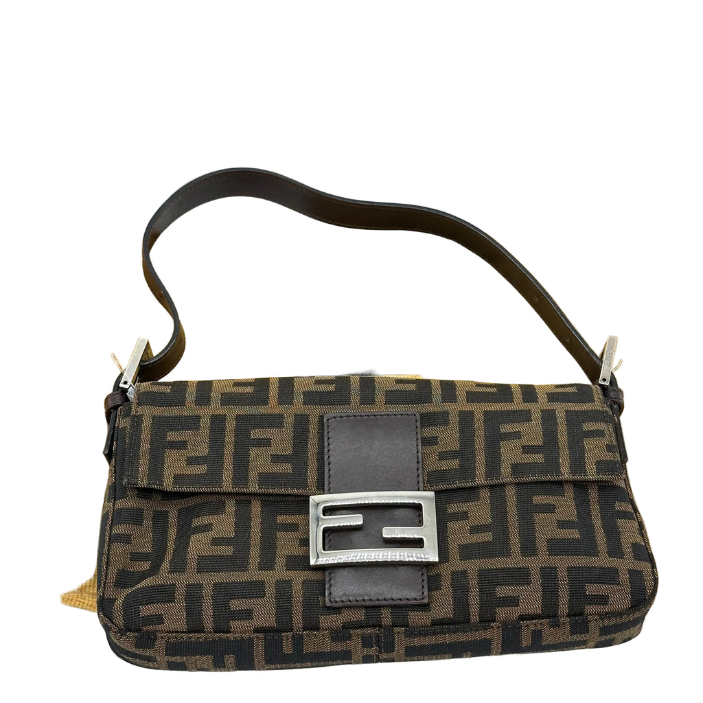 FENDI Zucca FF Logo Mamma Baguette Shoulder Bag Vintage