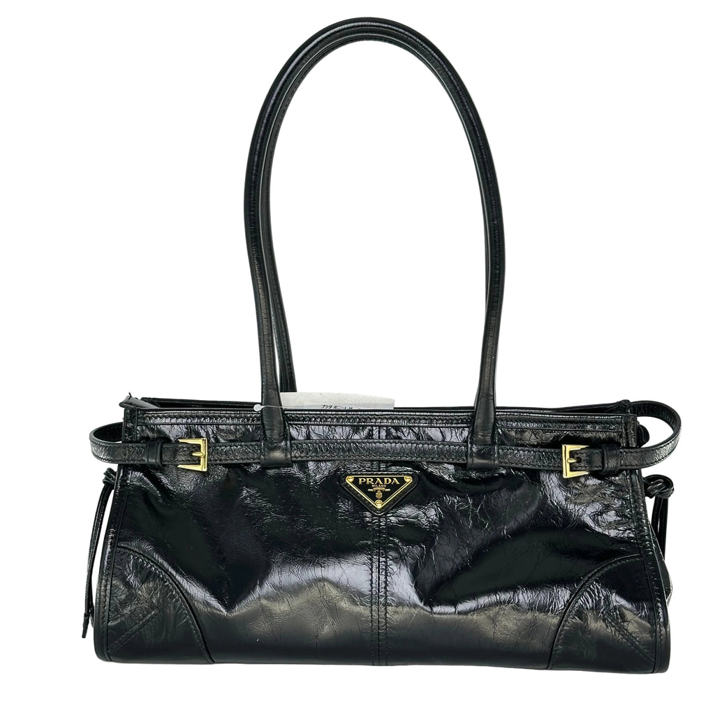 Prada Bonnie Calfskin Leather Handbag Shoulder Bag Crossbody Medium