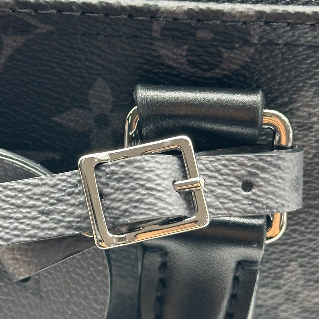 LOUIS VUITTON 2way M46271 IC chip Black Grey Keepall Bandouliere 25	Monogram Eclipse
