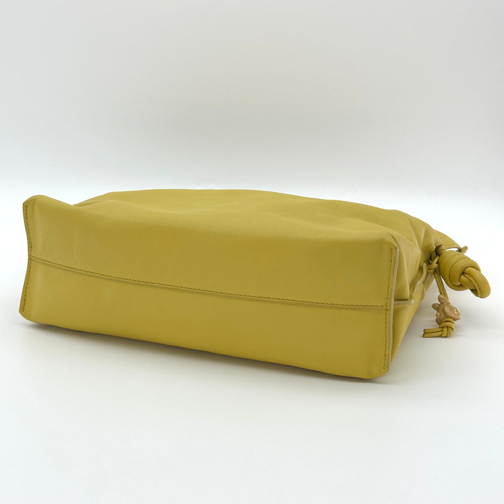 LOEWE Flamenco Clutch Leather Shoulder Bag with Anagram Strap