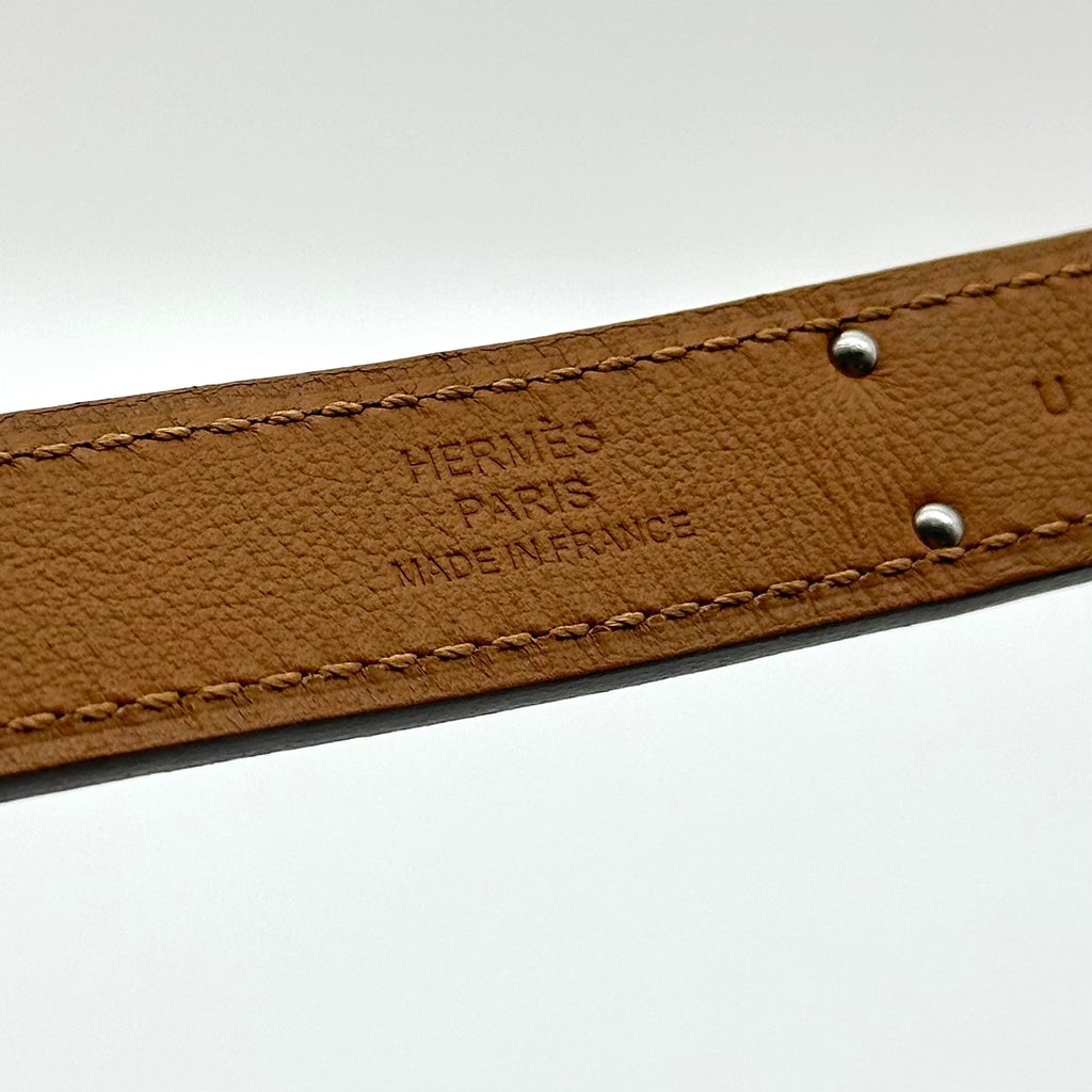 Hermès Hermes Kelly 18 White Belt with Silver Hardware U Stamp (2022) Epson