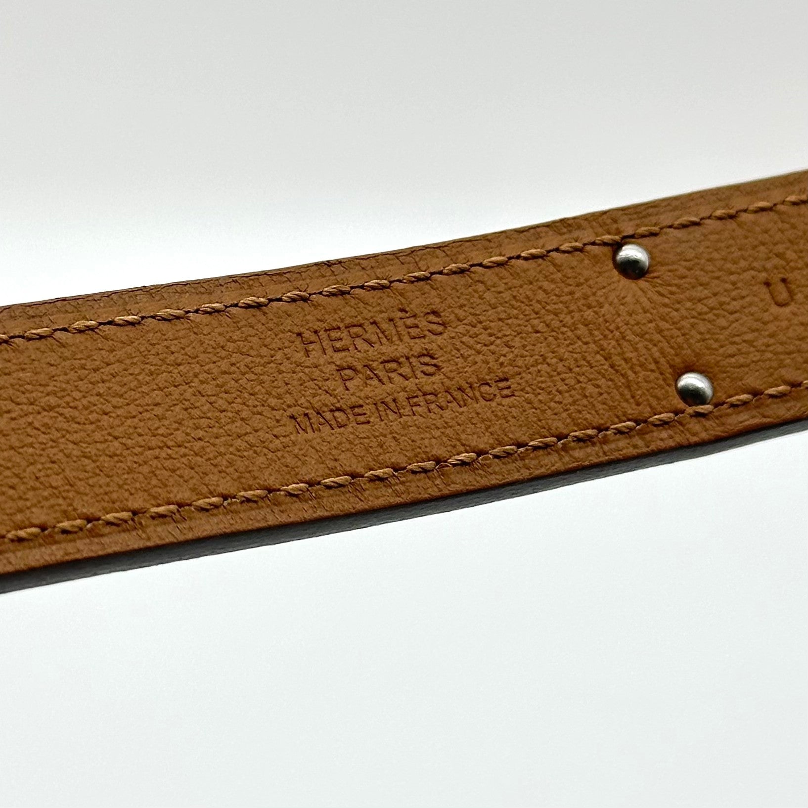 Hermès Hermes Kelly 18 White Belt with Silver Hardware U Stamp (2022) Epson