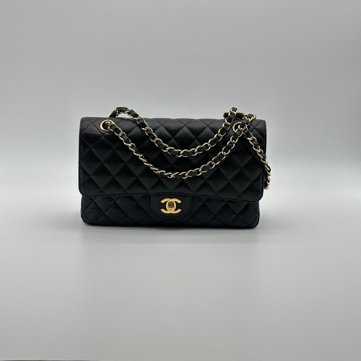 Chanel Caviar Calfskin Matelassé 25 Black Shoulder Bag