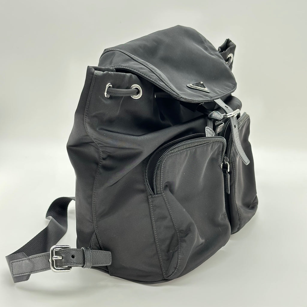 Prada Nylon Rucksack Backpack Bag Black
