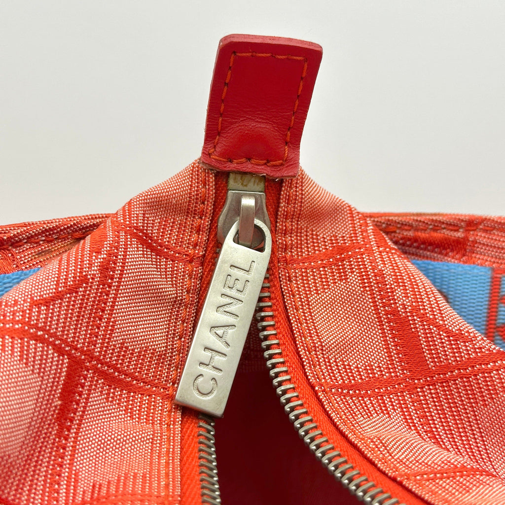 Chanel Nylon New Travel Line Red Tote Bag