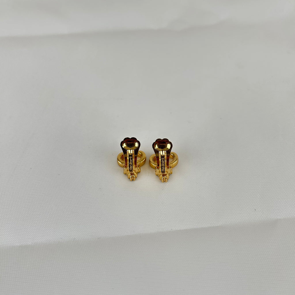 Christian Dior CD 标志三石耳钉复古