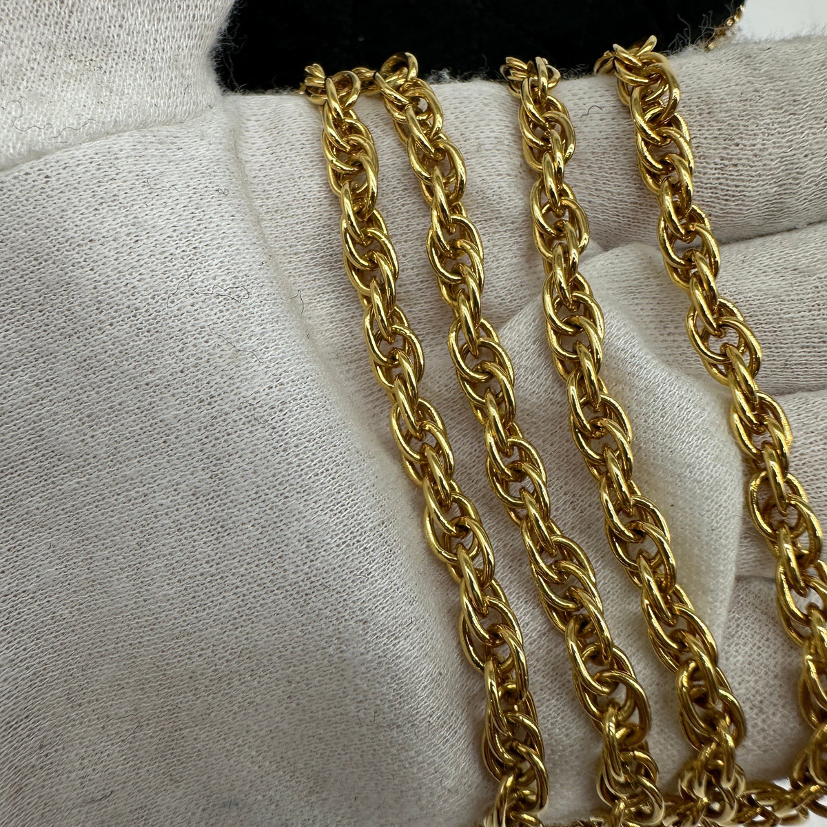 Chanel Coco Mark Black Fabric Chain Shoulder Bag