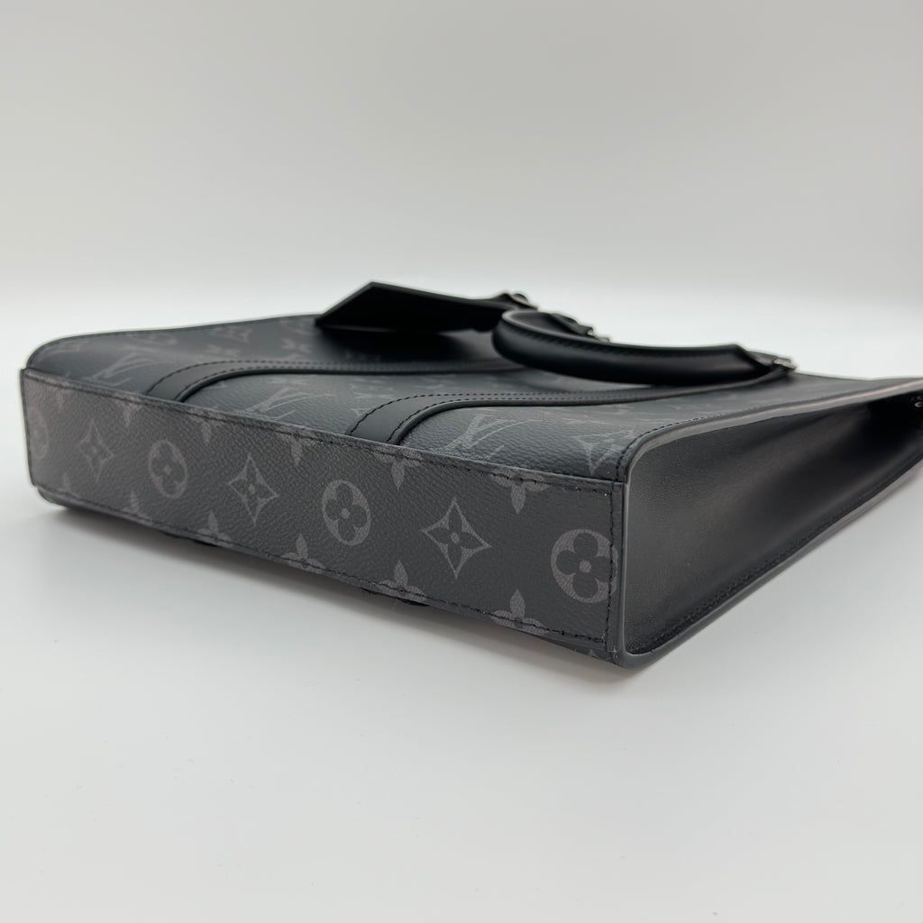 Louis Vuitton Sac Plat Cross Monogram Eclipse Coated Canvas Handbag M46456