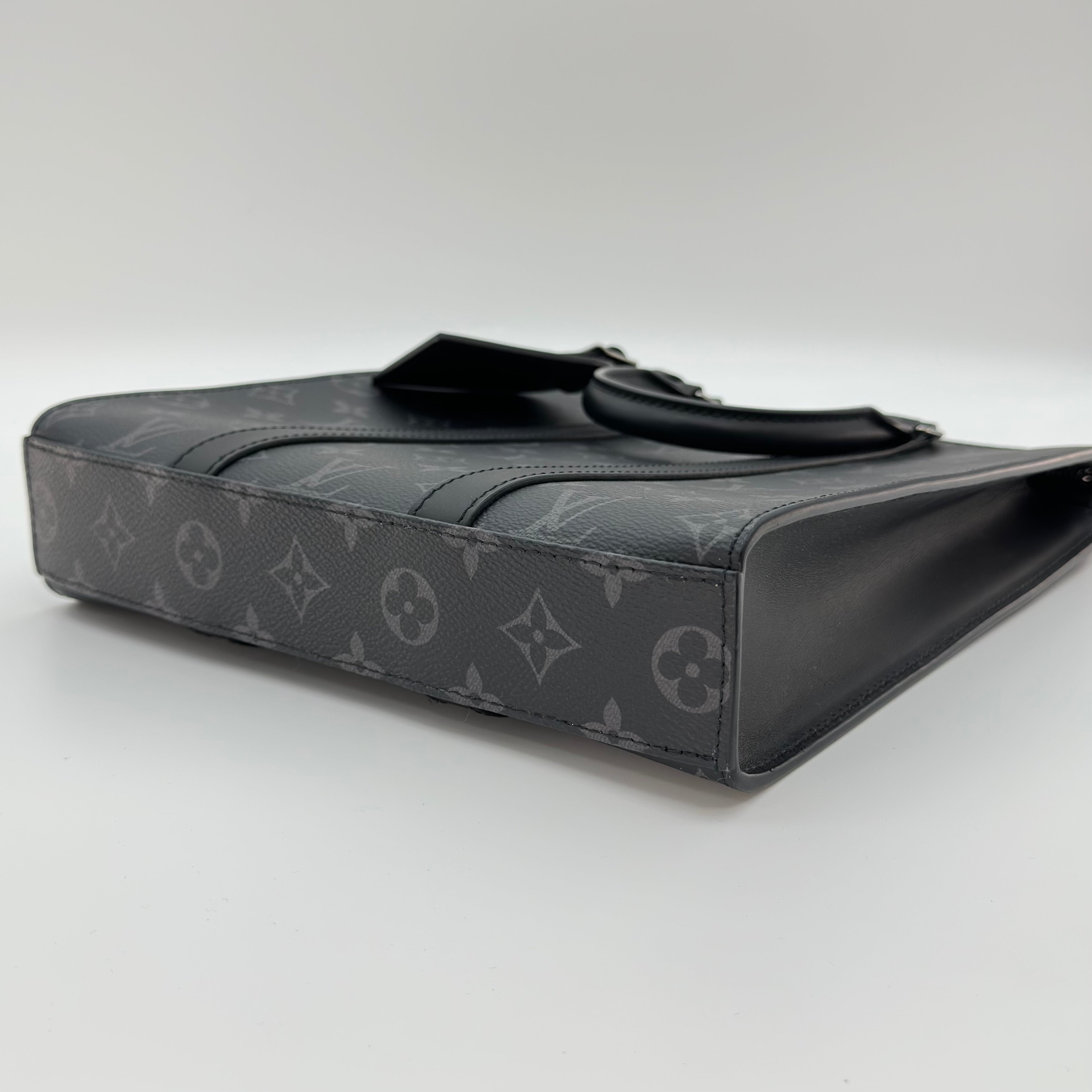 Louis Vuitton Sac Plat Cross Monogram Eclipse Coated Canvas Handbag M46456