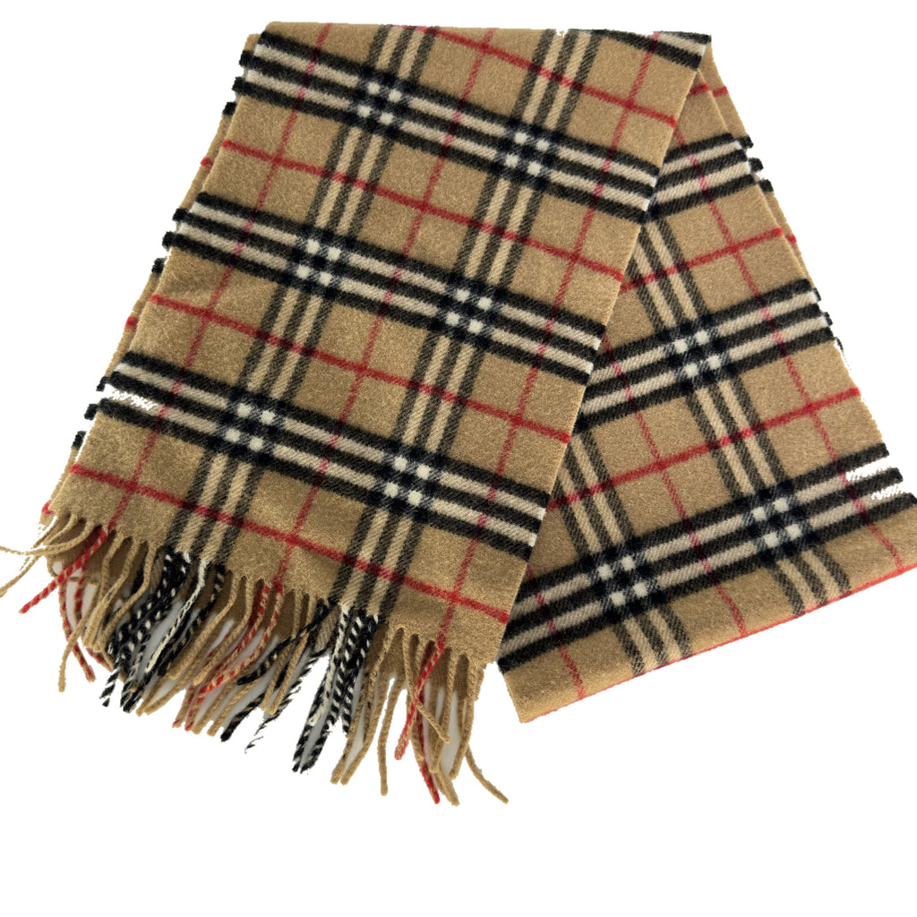 Burberrys cashmere muffler, made in the UK, Nova Check pattern