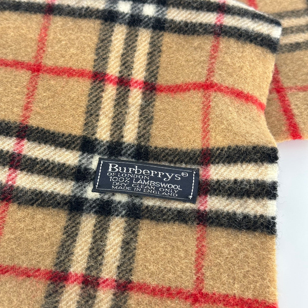 Burberrys cashmere muffler, made in the UK, Nova Check pattern