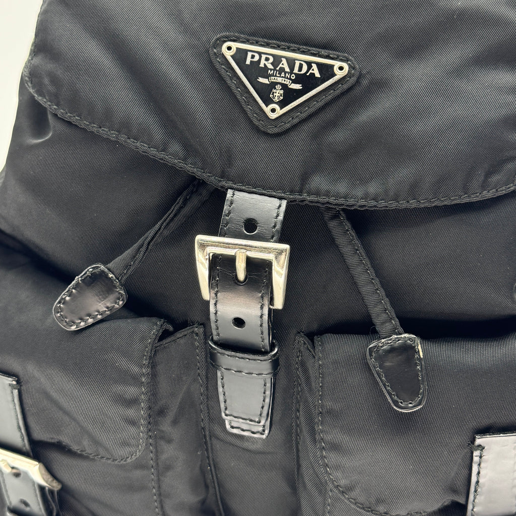 PRADA Tessuto Nylon Backpack Black