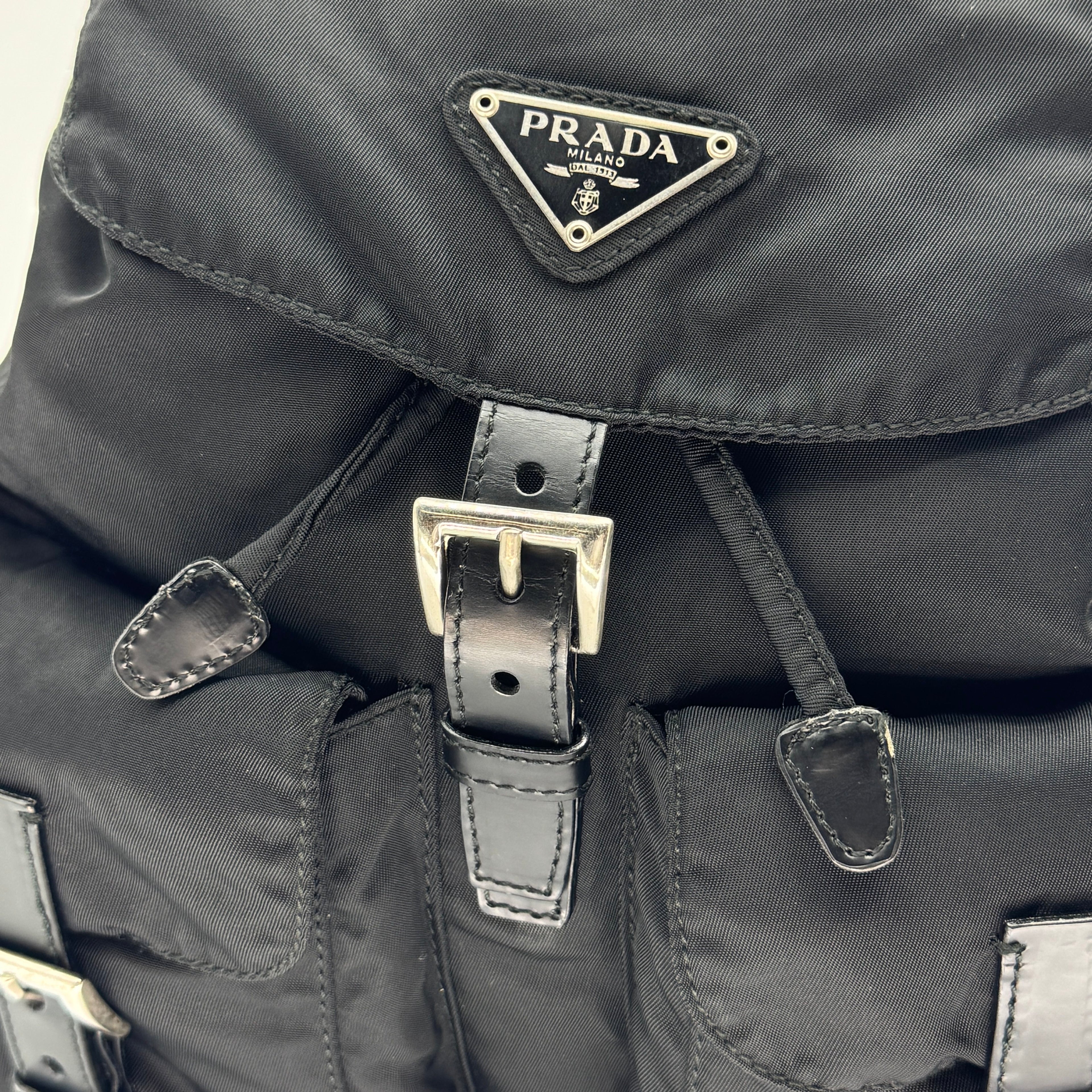 PRADA Tessuto Nylon Backpack Black