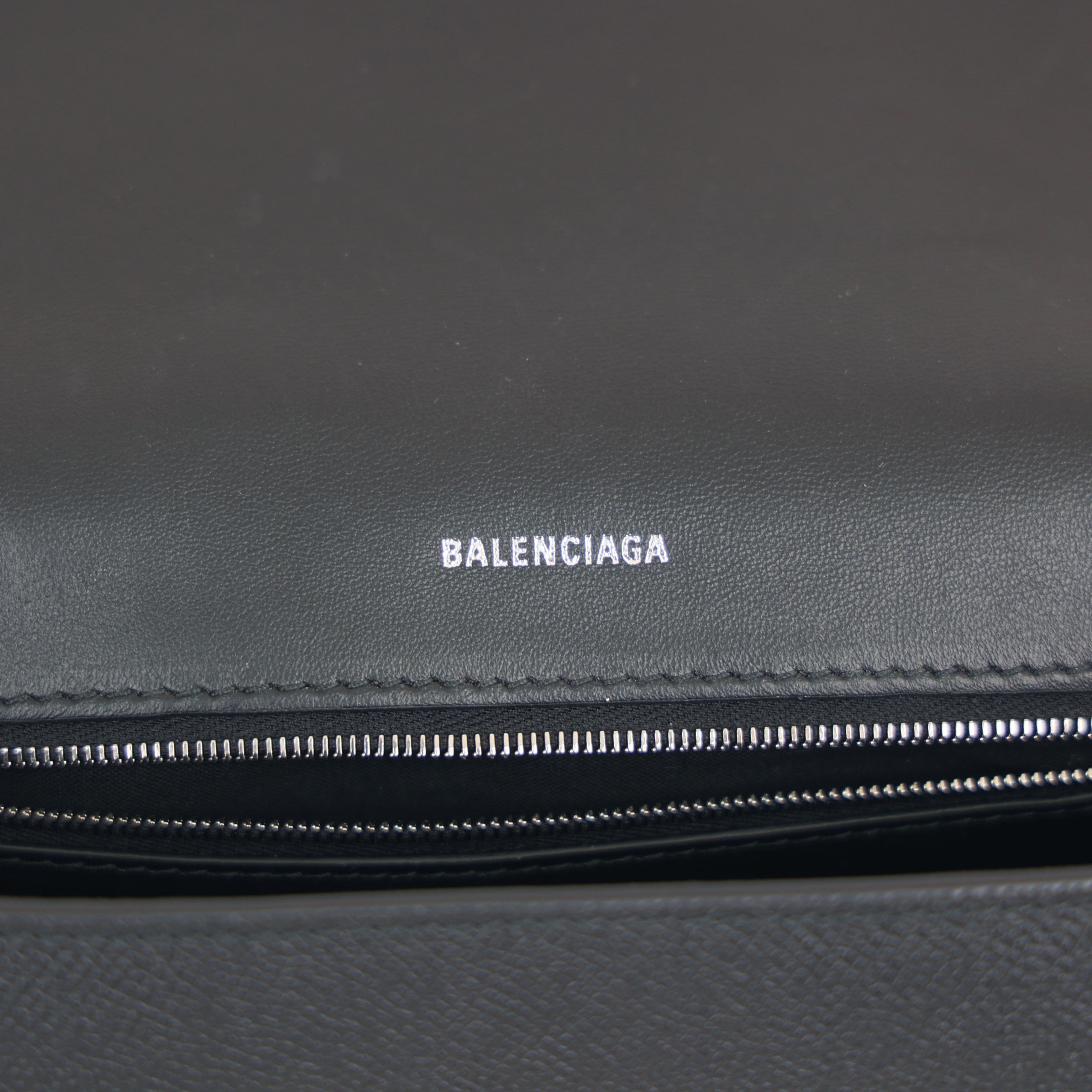 Balenciaga Downtown Bag Black Silver Hardware Shoulder Crossbody Bag