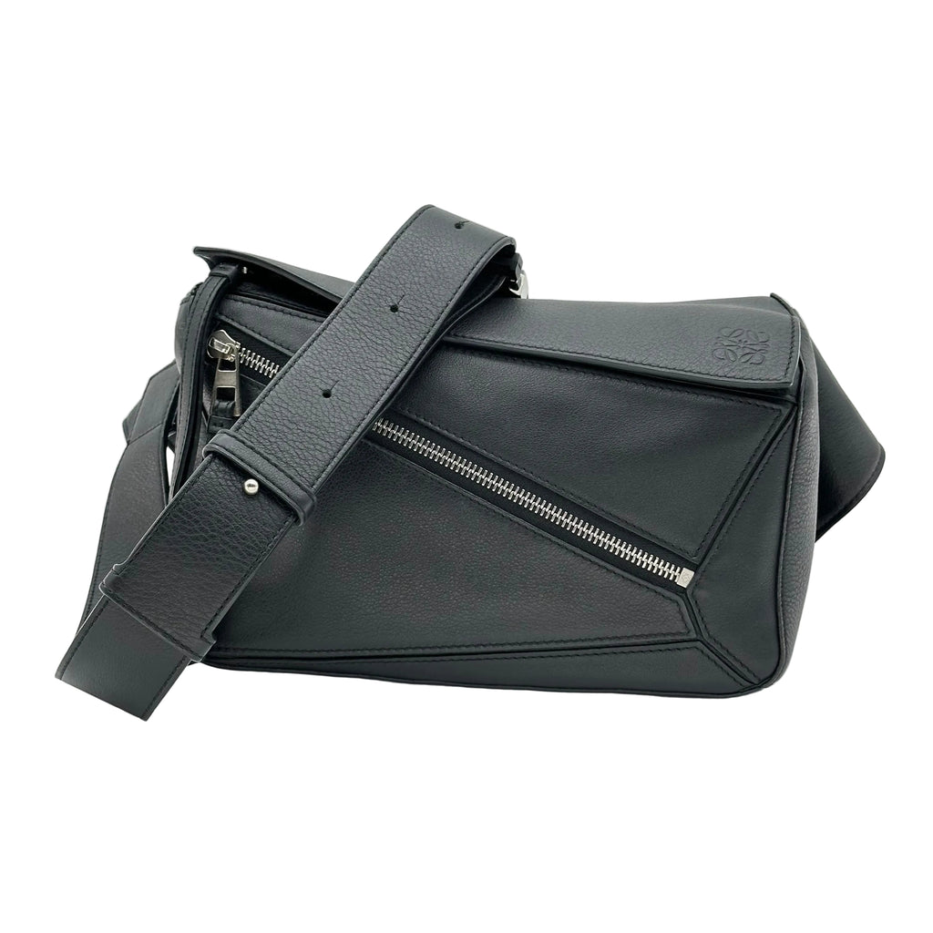 Loewe Puzzle Bum bag Small Leather Sling backpack Black