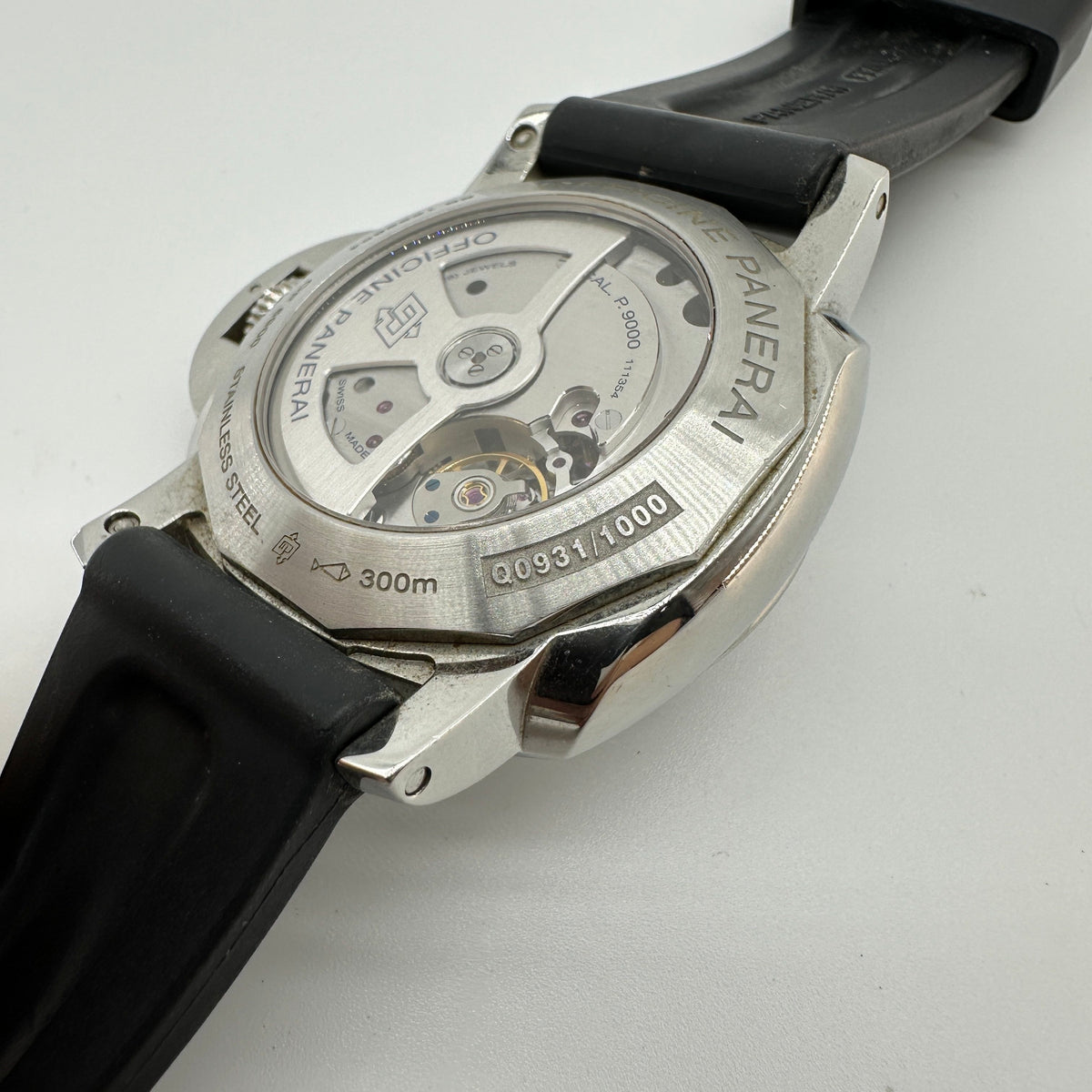Panerai Luminor GMT Stainless Steel Black Rubber Watch
