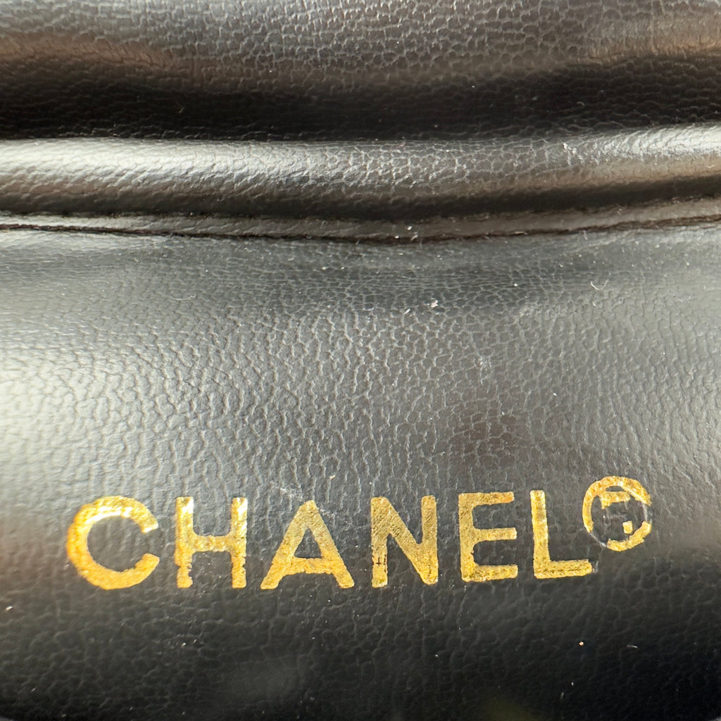 Chanel Quilted Caviar Leather Coco Mark Small Black Vanity Case