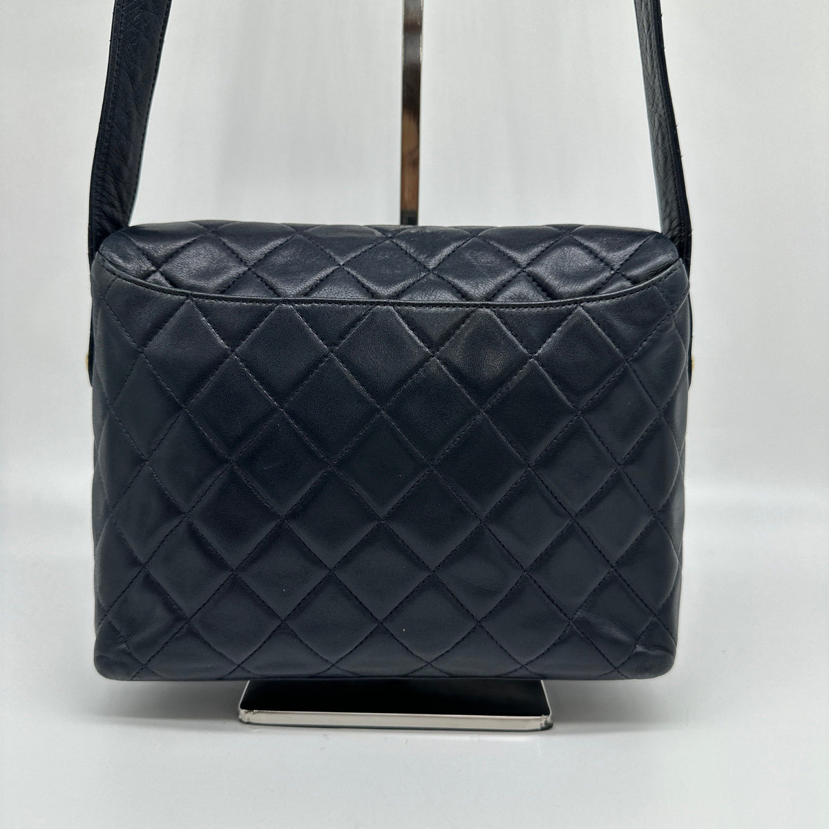 Chanel Quilted Lambskin Vintage Coco Black Shoulder Bag