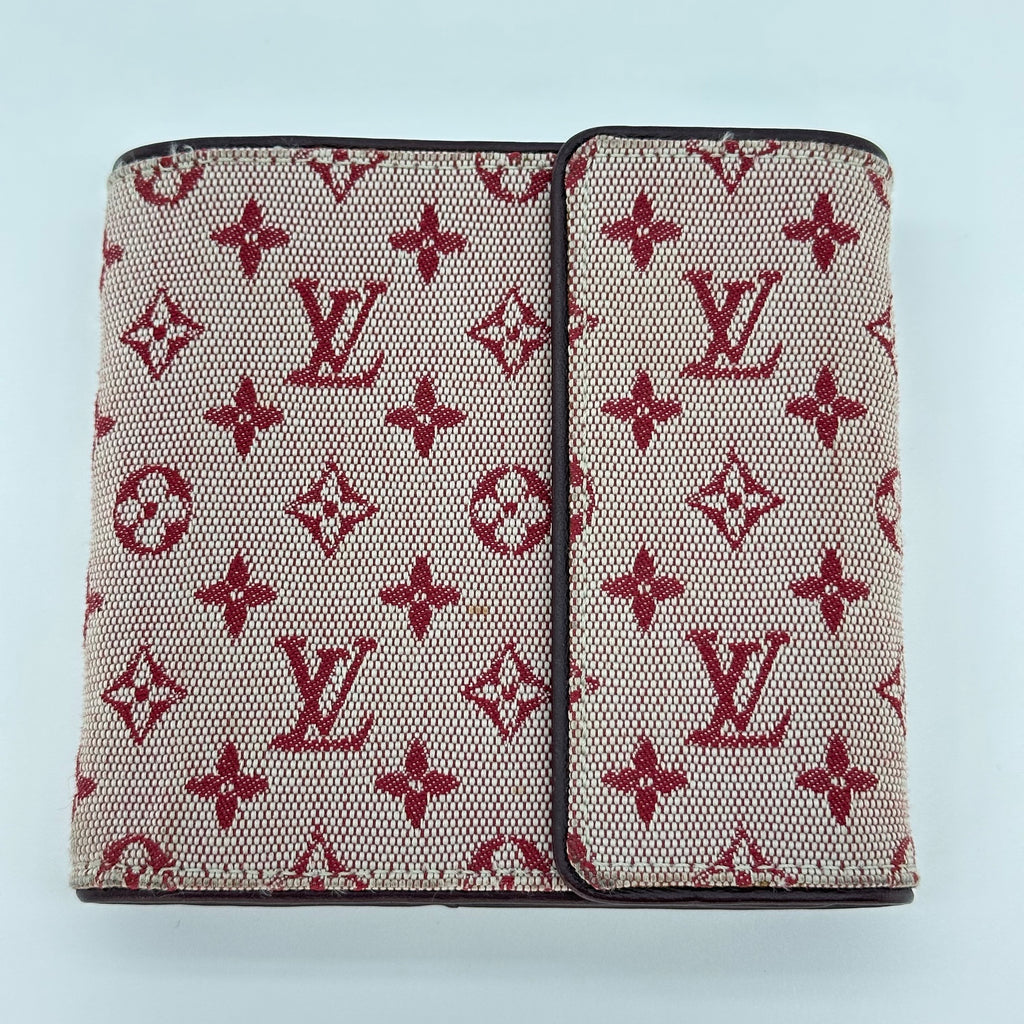 LV Louis Vuitton Monogram Mini Wallet strawberry pink vintage M92241