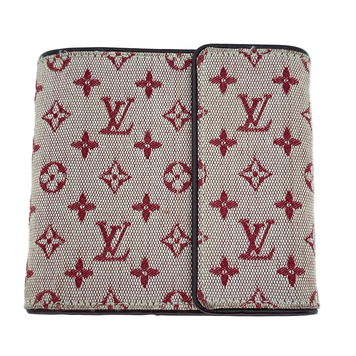 LV Louis Vuitton Monogram Mini Wallet fraise rose vintage M92241