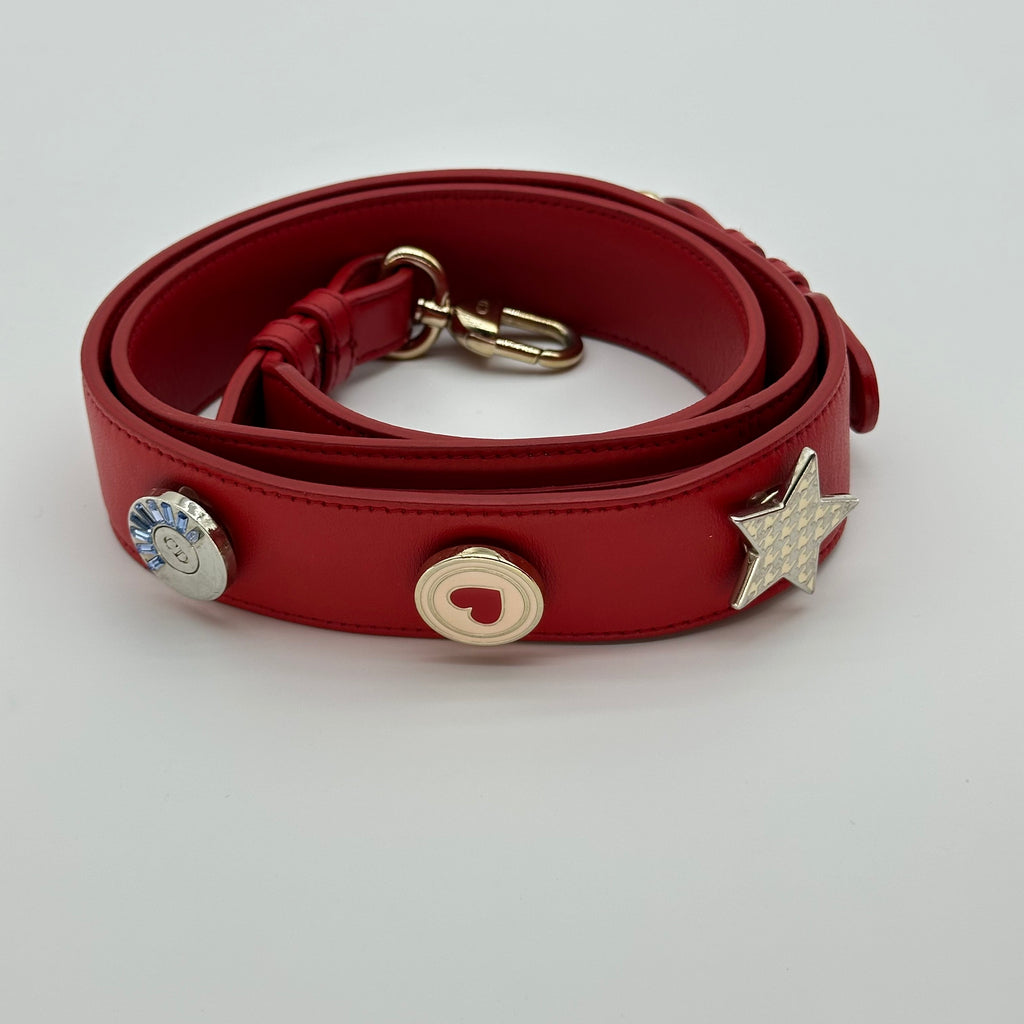 Christian Dior Lambskin Small My ABCDior Lady Dior red
