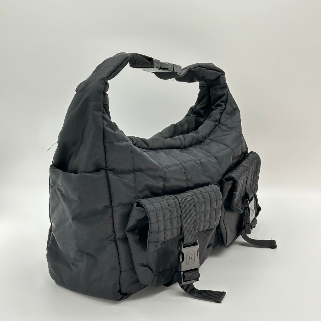 CHANEL Sports Line Black Ladies Nylon Cholder Bag