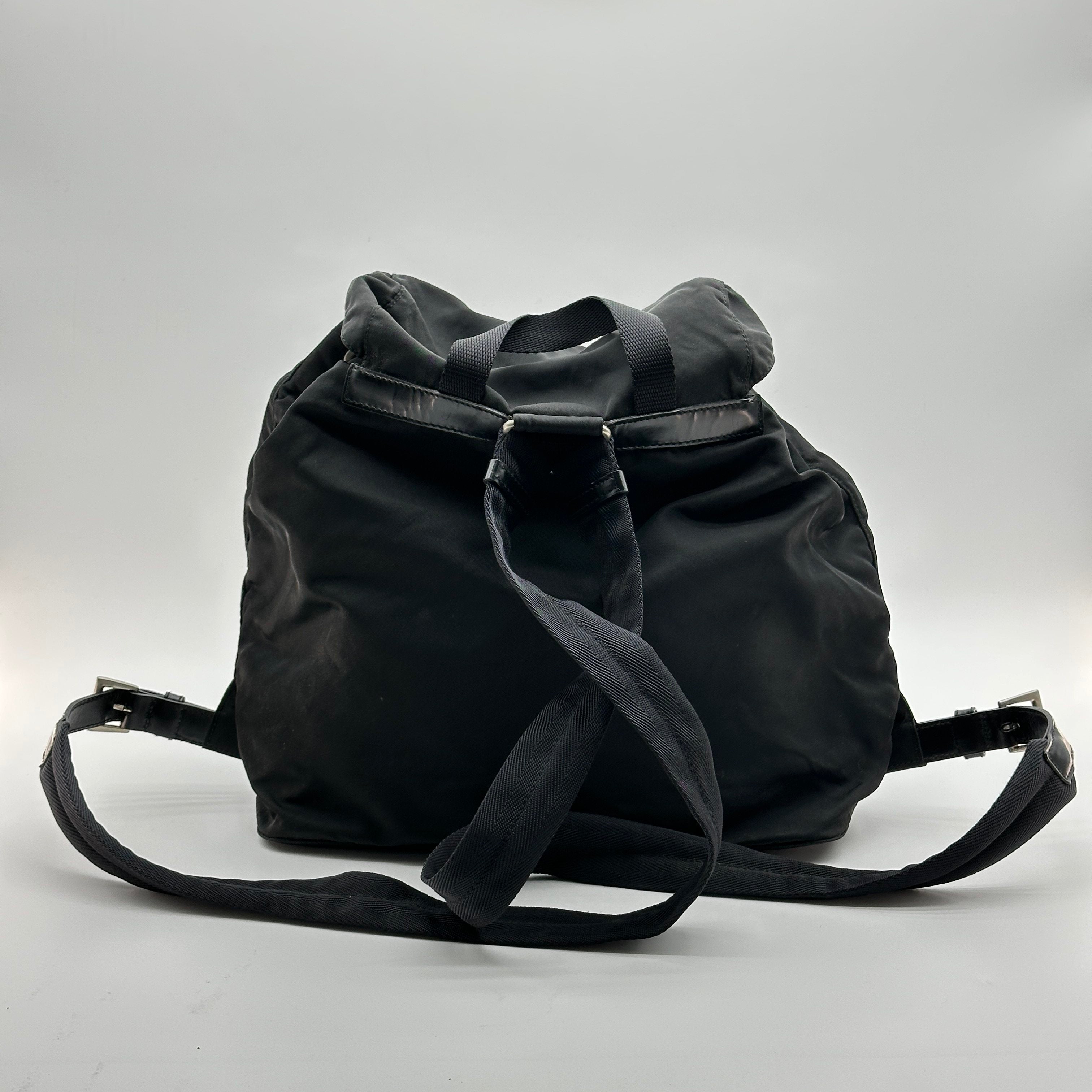 Prada Nylon Rucksack Backpack Bag Black