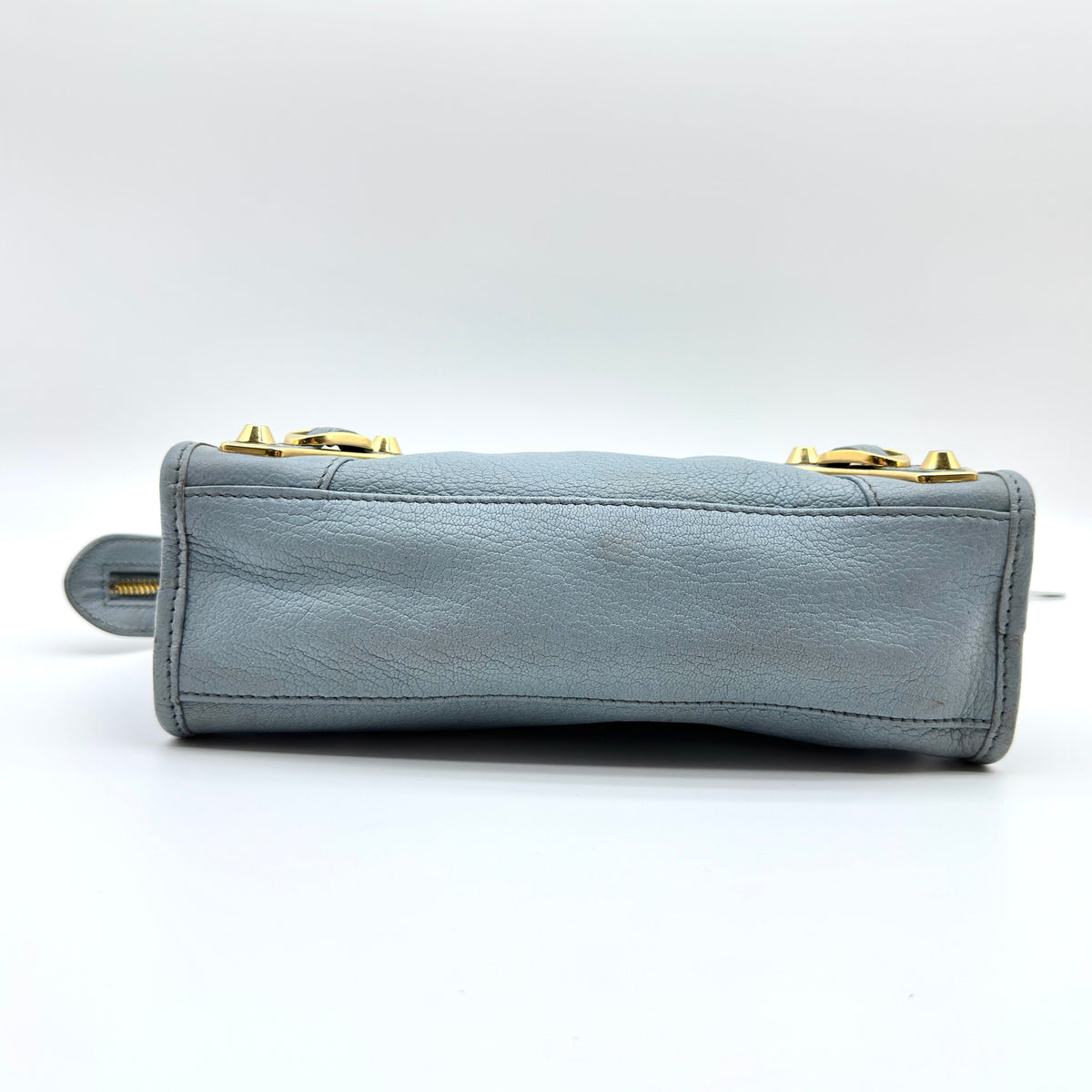 Balenciaga Leather Classic Metallic Edge Mini City Gray 2-Way Handbag