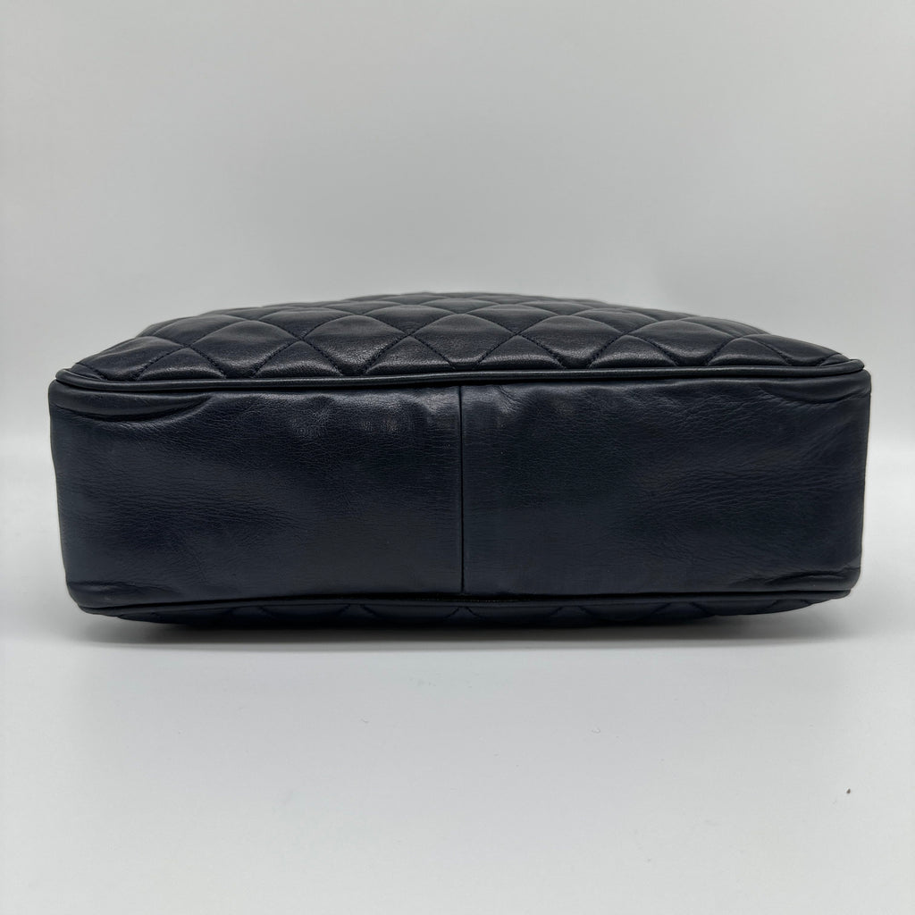 Chanel Matelasse Quilted Leather Black Chain Shoulder Bag