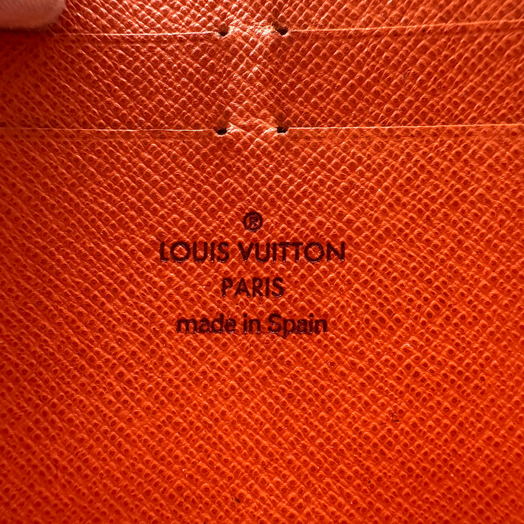 LOUIS VUITTON M60274 monogram mutlicoloer zippy wallet WHITE+ORANGE LV ×TM